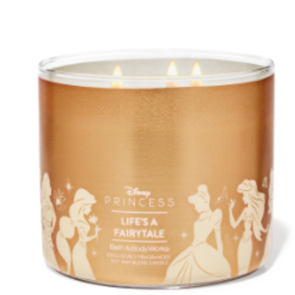 Disney Princess x Bath and Body Works Life is a Fairytale 3 Wick Candle Limited - Picture 7 of 7